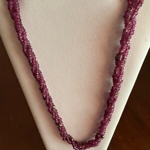 Elegant Purple Beaded Necklace